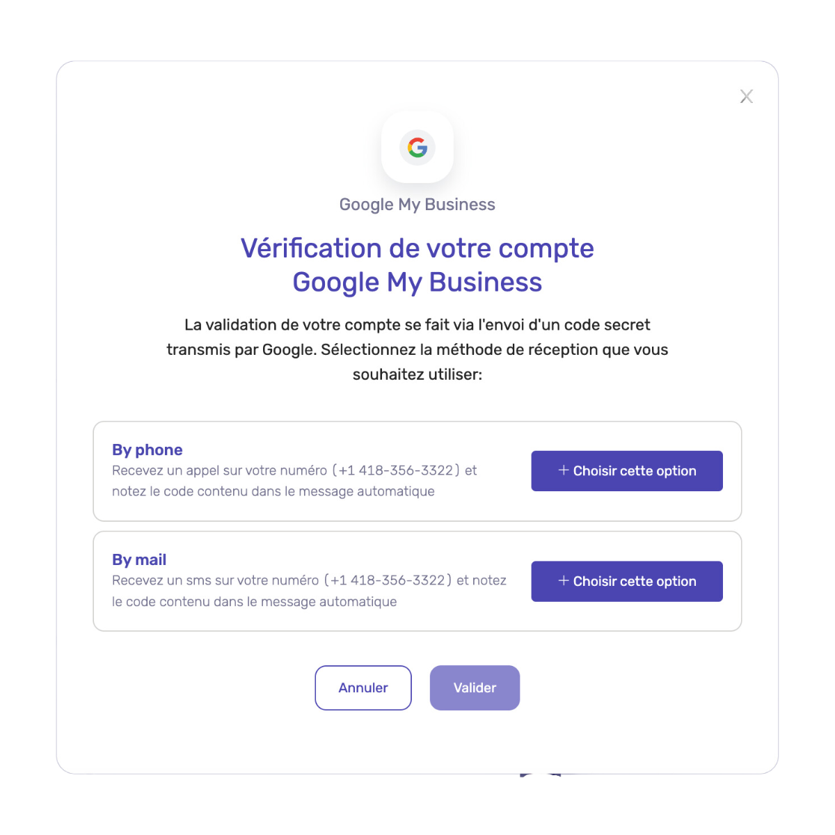 How to validate the creation of a Google Business Profile with Buzz?